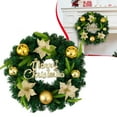 thumbnail image 2 of Gnwei 15.7" Artificial Christmas Wreath, Ribbon Bows, Pine Cones & Ornaments, White Cedar Base for Christmas Thanksgiving Winter Holiday Front Door and Wall Decoration, 2 of 7