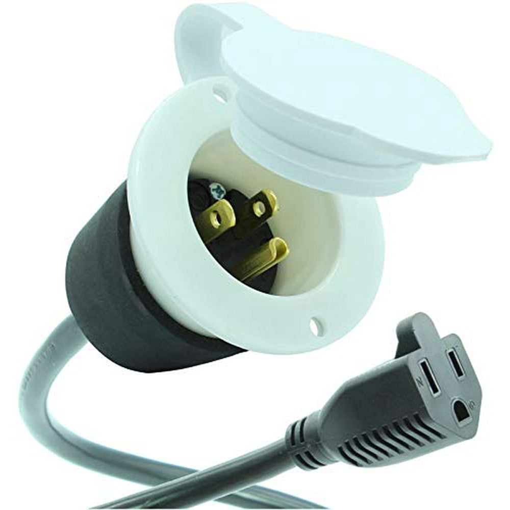 JourneymanPro 15 Amp 125V AC Power Inlet Port Plug with Integrated 20