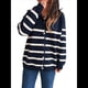 thumbnail image 3 of Suéteres de Larga con Bloques de Color para Mujer, Blusas A Rayas, Cárdigan de Punto con Botones y Abertura Frontal, Abrigos y Chaquetas. Azul Marino M, 3 of 10