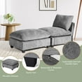 thumbnail image 6 of WestinTrends Augusta 68.5" Chenille Upholstered Indoor Chaise Lounge Chair, Gray, 6 of 16