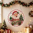 thumbnail image 4 of 2D Flat Acrylic Christmas Hanging Sign 7.87in, Merry Xmas Ornament for Wall Door and Holiday Tree Indoor Mantel Home Decor., 4 of 7