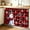 Red White Black, variant on Red Plaid Christmas Cabinet Curtain 32"Wx55"L,Dustproof Pantry Door Curtain W/ Self Adhesive Tape,Snowflake Snowman Xmas Birds Berry Tall Storage Cover Privacy Drape for Bathroom Kitchen Laundry Room