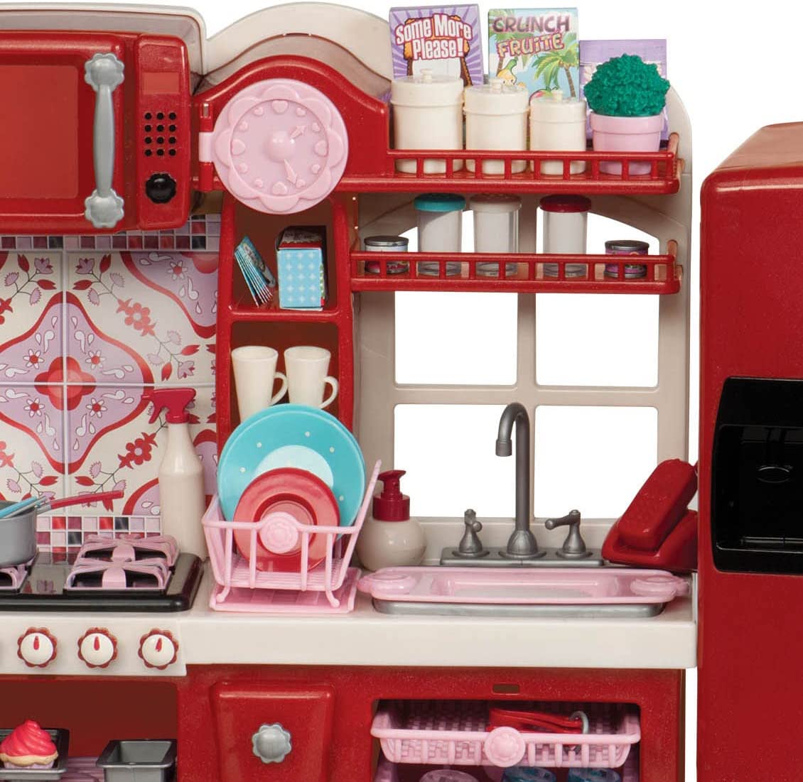 Kitchen Set Red 18” Dolls - Our Generation American Doll - baby