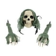 thumbnail image 2 of BiFandian Halloween Skeleton Decorations Outdoor, Skull Ground Breaker Stakes, Outdoor Scary Halloween Yard Lawn Garden Decorations, 2 of 7