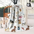 thumbnail image 2 of Cartoon Dachshund Blanket,Comfortable Soft Flannel Throw Blanket,All Season,Warm Lightweight Blankets for Sofa Bed Couch Living Room Chair,60"x80", 2 of 4