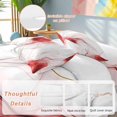 thumbnail image 2 of Queen 4 Piece Bedding Set Modern Abstract Red Marble Soft Breathable Duvet Cover and Pillowcase,Gold Water Ripple Duvet Cover Set Washable Bed Sheets for Bedroom Dormitory Guest Room, 2 of 9