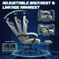 thumbnail image 7 of Vyrox Reclining Gaming Chair with Footrest, Massage Lumbar Support, Breathable Technical Fabric, Ergonomic Video Game Chair with Headrest, Green, 7 of 7
