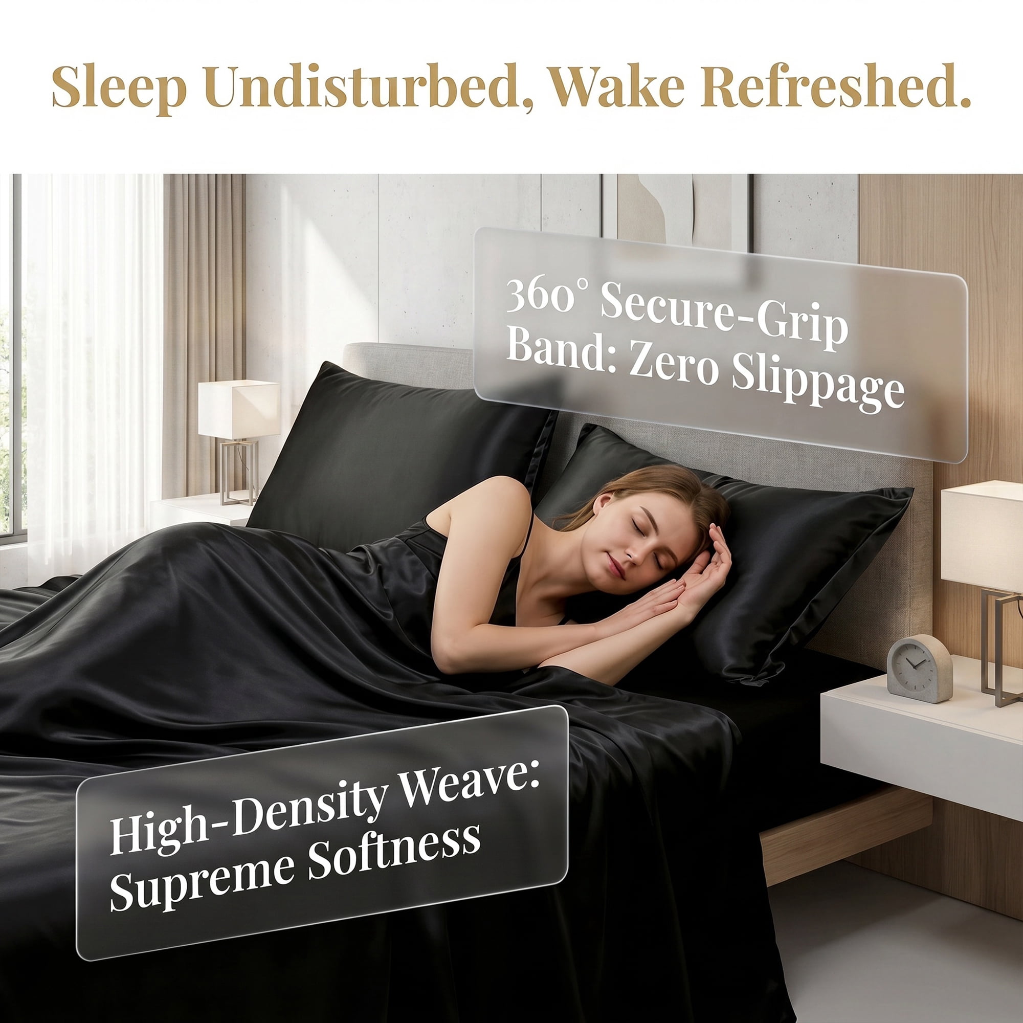 Unique Bargains Fitted Sheet Microfiber Bed Sheets Comfortable for All Seasons 39.0"x74.8" Black