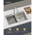 thumbnail image 5 of DAYONE 2 Handle Kitchen Faucet with Pull Down Sprayer, 4 Holes Sink Faucets for Kitchen/RV with Soap Dispenser Stainless Steel, Brushed Nickel, 5 of 7