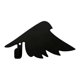 thumbnail image 1 of Gancho de pared con forma de pájaro volador, gancho artístico de metal negro con forma de pájaro, perchero decorativo, colgador de toallas, gancho para llaves para baño, cocina y entrada., 1 of 8