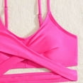 thumbnail image 7 of Girls Swimsuit Ruffle Bikini Bottoms Tie-Straps Tankini Set 3 Piece Ruched Color Block Girls Bathing Suit&nbsp;size 8, 7 of 7