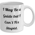 thumbnail image 2 of Joke Guide, I May Be a Guide but I Can't Fix Stupid, Fancy 11oz 15oz Mug For Colleagues From Boss, 2 of 2