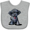 thumbnail image 3 of Inktastic Black Doodle Puppy Boys or Girls Baby Bib, 3 of 4