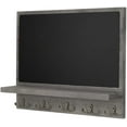thumbnail image 6 of MyGift Barnwood Gray Wood Wall-Mounted Chalkboard with 10 Key Hooks, 6 of 6