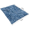 thumbnail image 4 of Blue Pioneer Flower and Paisley Pattern Blanket,Comfortable Soft Lamb Wool Throw Blanket,All Season,Warm Lightweight Blankets for Sofa Bed Couch Living Room Chair,60"x80", 4 of 4