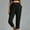 Black, variant on Babysbule Long Pants for Women Ladies Casual Solid Color Pockets Elastic Waist Comfortable Straight Calf-Length Pants