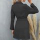 thumbnail image 5 of Pntutb Mujer Primavera y Otoño Solapa Color Sólido Manga Larga Abotonado Cinturón Largo Blazer Abrigo Selecciones Flash Pntutb Pntutb-4744, 5 of 6