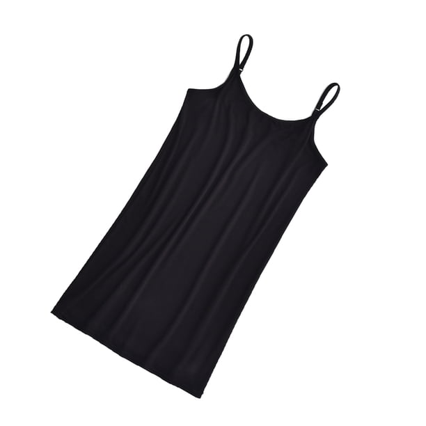 Minnieouse Chaleco de Modal para mujer, cuello en U, piel agradable al desnudo, vestido deslizante, camisones con tirantes, ropa interior de talla grande Prendas para la parte del cuerpo Negro METRO Minnieouse AP011308-12B