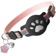 thumbnail image 2 of YujiCraft AirTag Cat Collar with Holder Compatible with Apple AirTag, Reflective Safety Breakaway Collar with Bell for Cats, Adjustable Kitten Collar (AirTag Not Included),Pink, 2 of 6