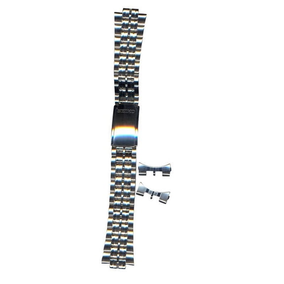 Seiko Watchband 21mm Silver Tone Stainless Steel Metal 44Y4ZB/44K6ZG  part# 66445