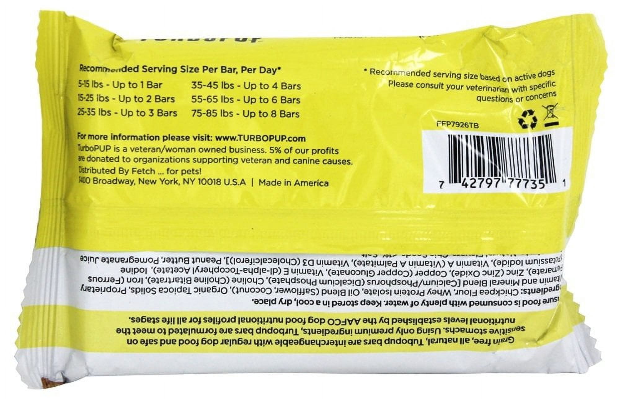 As Seen on Shark Tank - TurboPUP Complete K9 Meal Replacement Bar, Peanut Butter Flavor (2.2 oz)