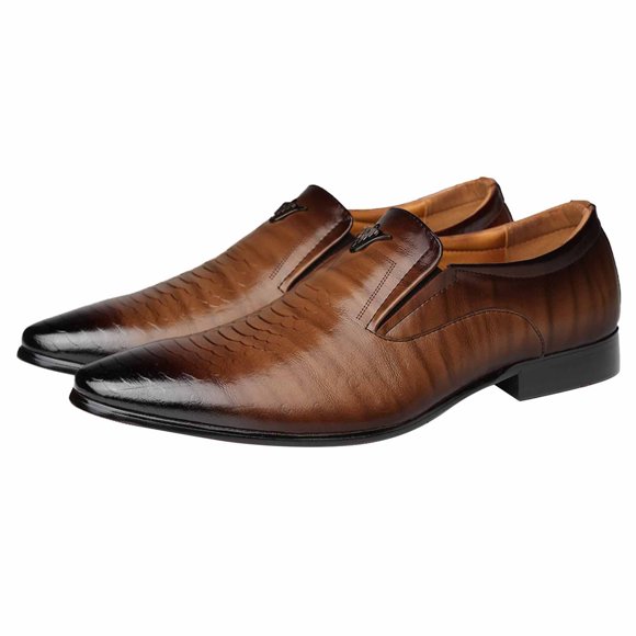 Classic Men's Leather Shoes Tennis Shoes for Men Mens Shoes Casual Hand Sewn for Business and Casual Loafer Shoes for Men Van's Slip on Mens Shoes Fashion - Retro Solid Men Dress Shoes Slip