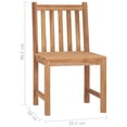 thumbnail image 2 of vidaXL 1/2/4/6/8x Solid Wood Teak Patio Chairs with Cushions Multi Colors, 2 of 12
