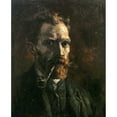 thumbnail image 3 of Van Gogh, Vincent 12x14 Black Modern Framed Museum Art Print Titled - Self Portrait With Pipe, 3 of 5