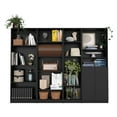 thumbnail image 4 of Plethoria Home Black 4 Piece Living Room Set with 4 Bookcases, 4 of 7
