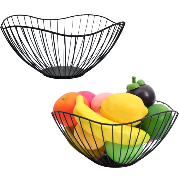 Metal Fruit Basket for Kitchen Counter, Home Decor Vegetable and Fruit