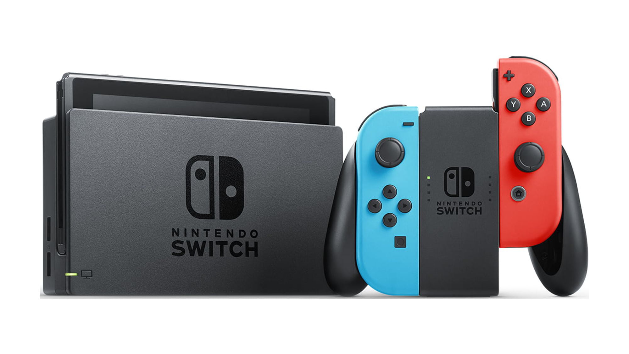 Nintendo Switch™ w/ Neon Blue & Neon Red Joy-Con + 12 Month 