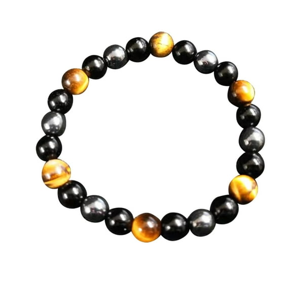 1PCS Anti Swelling Black Anklet For Men's Ankle Bracelet Adjustable Anklet Natural Stone Anklet