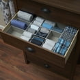thumbnail image 6 of Household Essentials Organizer Tray, Accessory Organizer, Sturdy Drawer Organizer with Fabric Covering and Three Compartments, Grey, 6 of 12