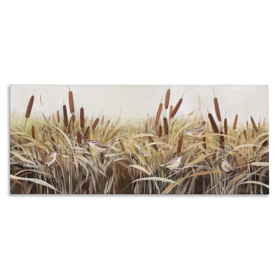 Stupell Industries French Country Birds Among Country Reeds Canvas Art, 30 x 13, by Julia Purinton