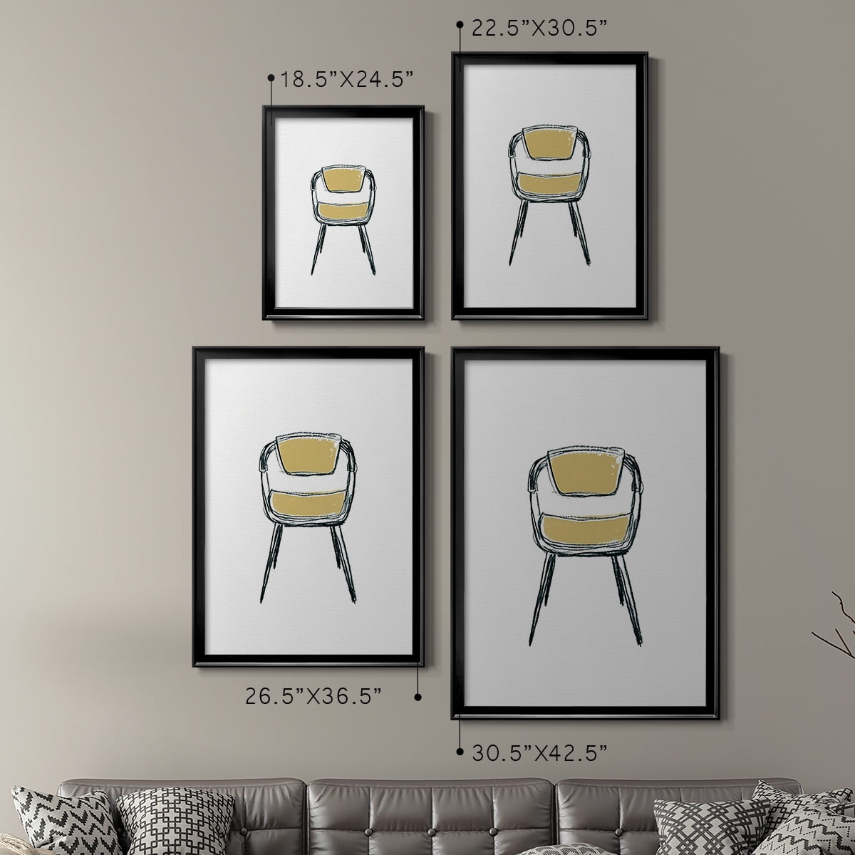 Take a Seat II Premium Framed Print, in Gold, Black, or Silver - Ready to Hang