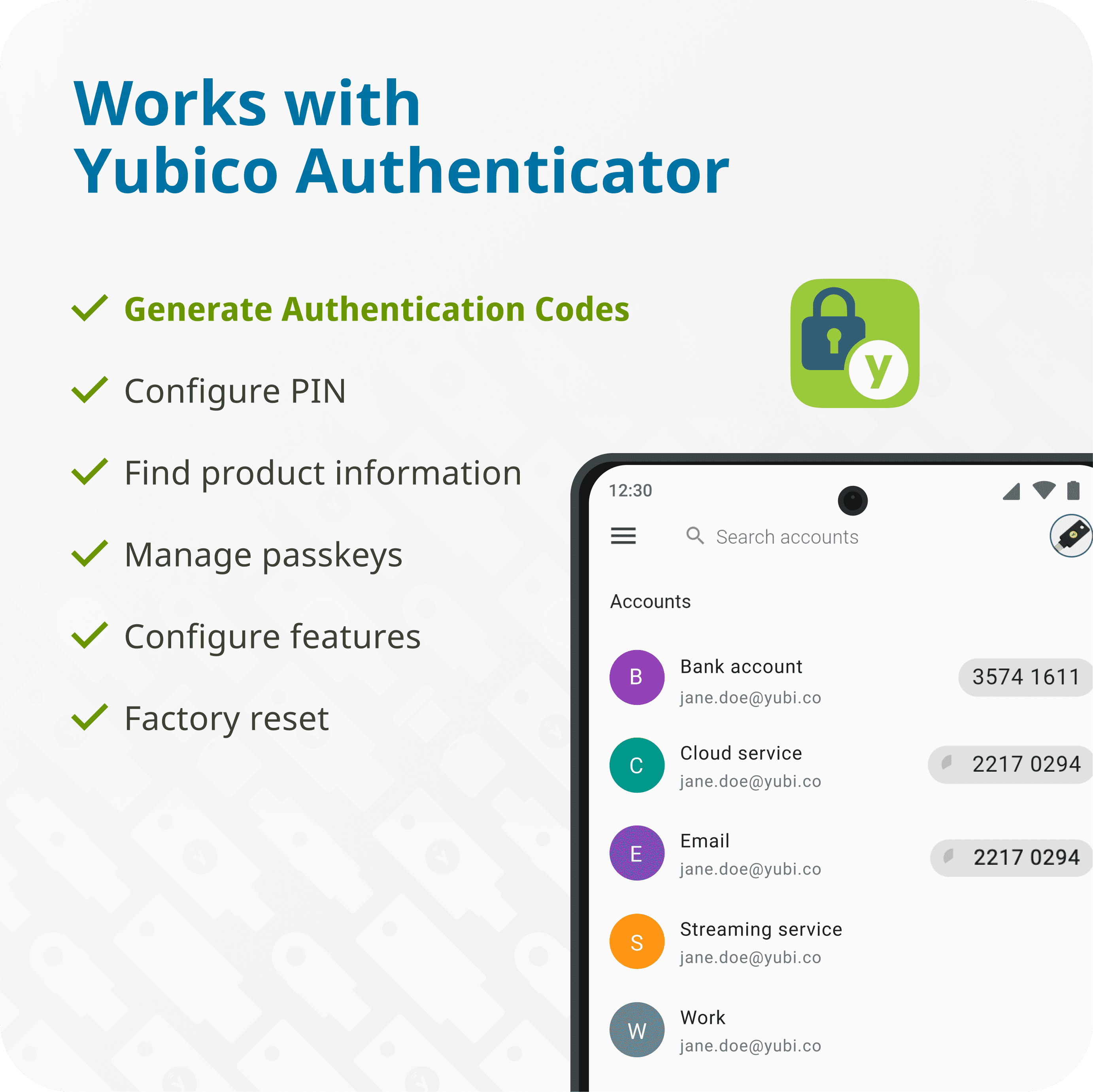 Yubico YubiKey 5C Nano, USB-C Security Key for Two-Factor