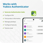 Yubico - YubiKey 5 NFC - Multi-factor authentication (MFA) security key and passkey, connect via USB-A or NFC, FIDO certified - Protect your online accounts