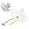 thumbnail image 2 of Miangastore Wall Mounted Bathroom Sink: Space Saving Plastic Corner Washbasin With Triangular Design For Office Home Hotel Restrooms, 2 of 8