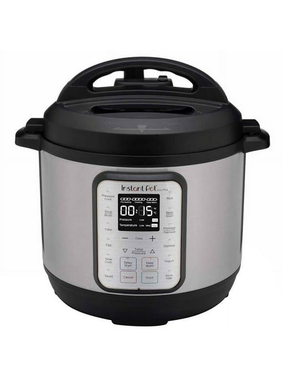 Instant Pot 8 qt. Duo Plus Stainless Steel Pressure Cooker, Black & Silver