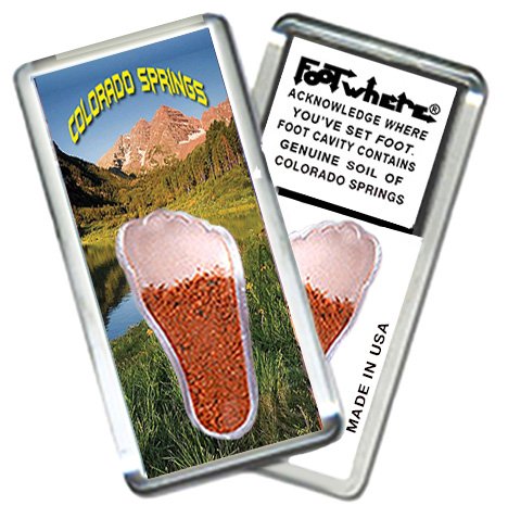 Colorado Springs FootWhere Souvenir Fridge Magnets. 6 Piece Set. (CS200 - Assorted)
