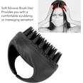 thumbnail image 3 of Scalp Massager Shampoo Brush Scalp Scrubber Soft Silicone Scrubber with Soft Silicone Bristles Waterproof Handheld Soft Hair Shampoo Scalp Wet Dry Hair Care (Black), 3 of 5