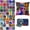 Style 1, variant on 100 Pcs African Quilting Fabric Squares Bundles 3.94 x 3.94 in Precut Quilt Patchwork Sewing Material African Ankara Prints Layer Fabrics for DIY Craft Handmade Cloths