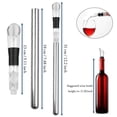 thumbnail image 2 of Enfriador de vino de acero inoxidable, 3 en 1, para botellas de vino, 2 of 5