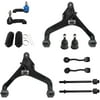 Detroit Axle - Front Lower Control Arms w/ Ball Joints + Inner Outer Tie Rods & Boots + Sway Bar Links Replacement for 2002-04 Jeep Liberty - 12pc Set