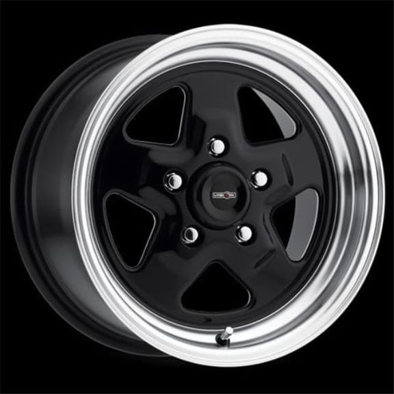 Vision  5 x 127 mm 521H Nitro Machined Lip Wheel Rim - Gloss Black