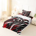 thumbnail image 5 of Manfei Speed Motocross Twin Sheets，Speed Games Bedding，Red White,3pcs,1 Fitted Sheet and 1 Pillowcase, 5 of 6