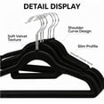 thumbnail image 3 of MegaLove Black Velvet Non‑Slip Clothes Hangers, 10 Pack, Space Saving Heavy Duty Hangers for Closet Storage, 3 of 5