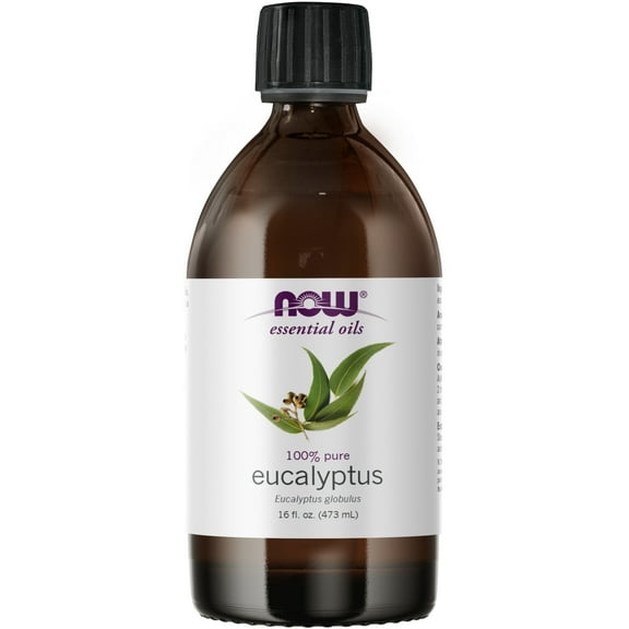 NOW Essential Oils, Eucalyptus Oil, Clarifying Aromatherapy Scent, Steam Distilled, 100% Pure, Vegan, Child Resistant Cap, 16-Ounce