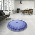 thumbnail image 3 of Ahgly Company Indoor Square Patterned Jeans Blue Area Rugs, 6' Square, 3 of 6