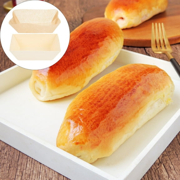 GOOHOCHY  3 Pcs Food Containers Packing Boxes Challah Bread Loaf Cake Baking Mold